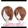 CaseEden 6009 Premium Smooth Short Bob Cosplay Wig, Brown, Brown