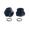DEWHEL 2pcs Aluminium 8AN Block Off Cap Male Adapter Fitting