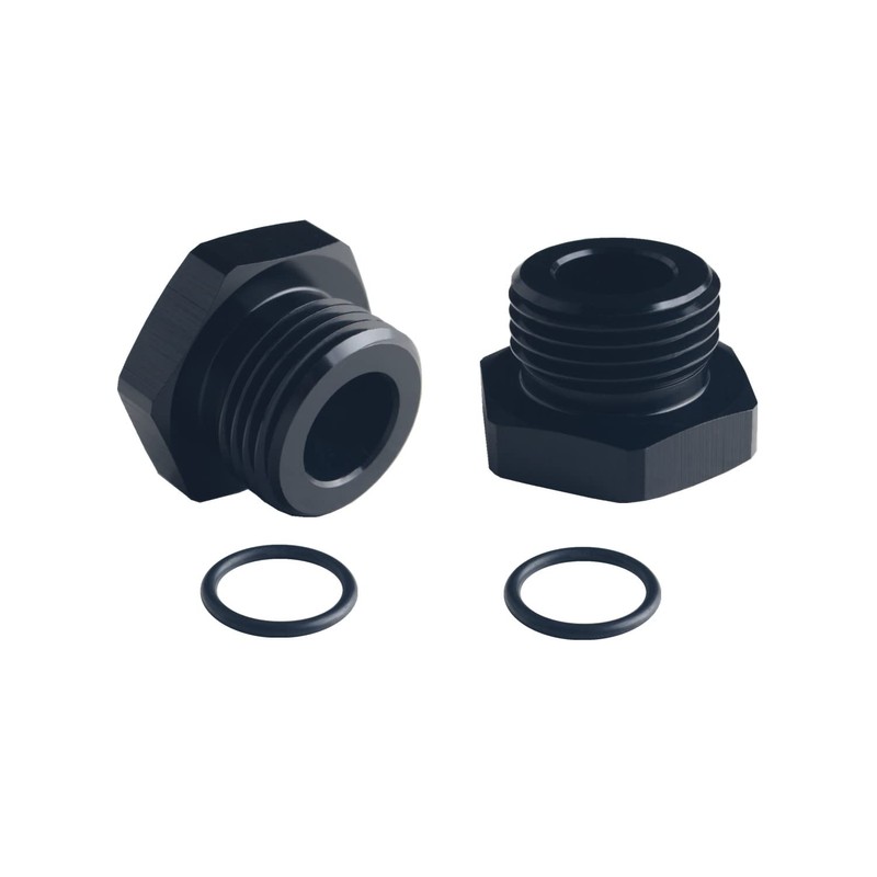 DEWHEL 2pcs Aluminium 8AN Block Off Cap Male Adapter Fitting