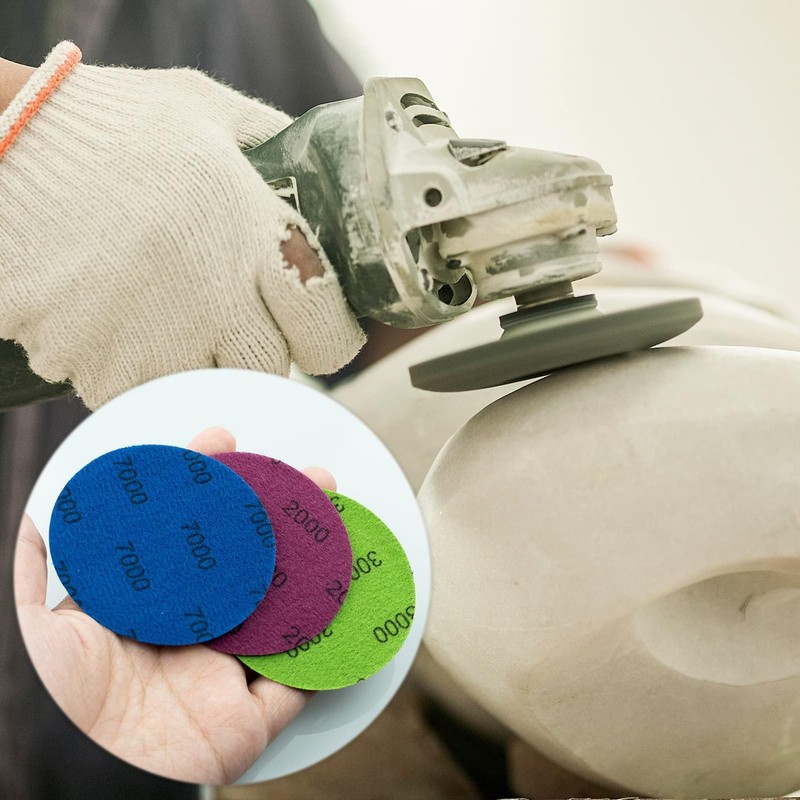 40PCS 75mm Round Sanding Discs, Hook and Loop 600/1000/1500/2000/3000/4000/5000/7000 Mixed