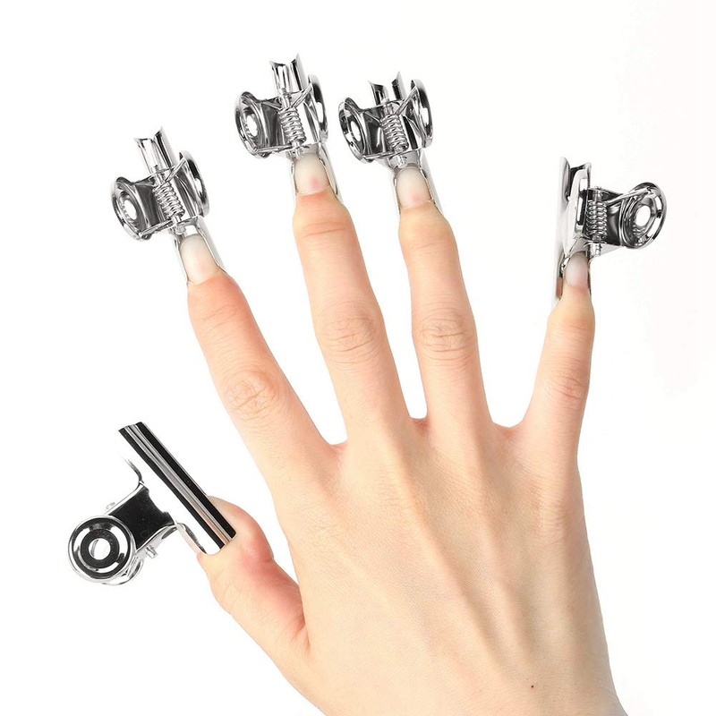 5pcs Stainless Steel C Curve Clips, Multifunction Nail Pinching Clips