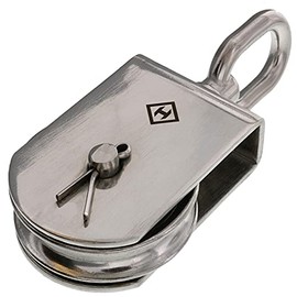 1/2" Rope x 3" Sheave Stainless Steel Swivel Eye Square Block