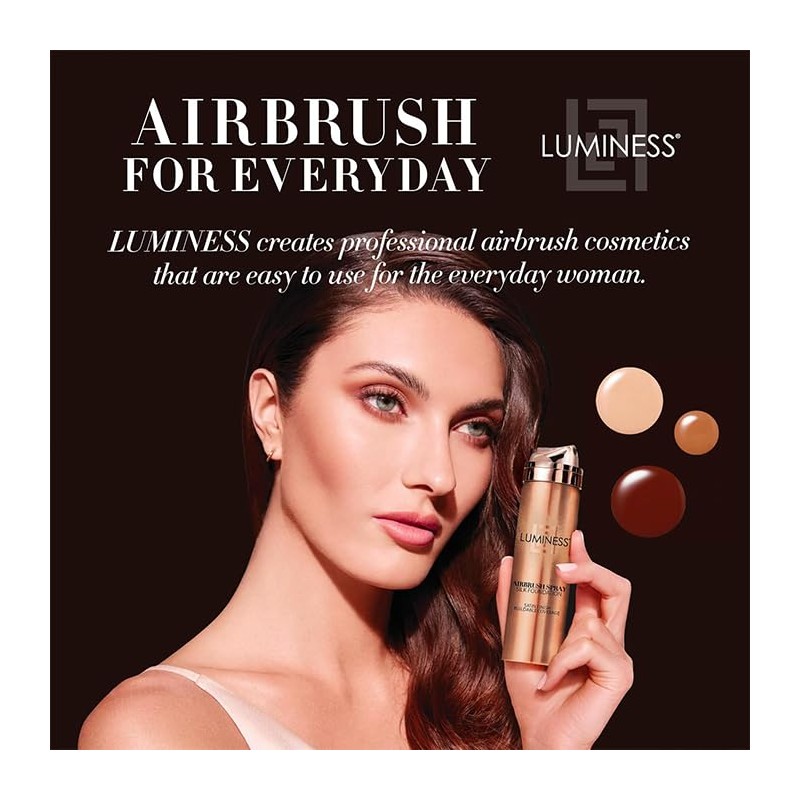 LUMINESS Silk Airbrush Spray Foundation & Buffing Brush Kit –