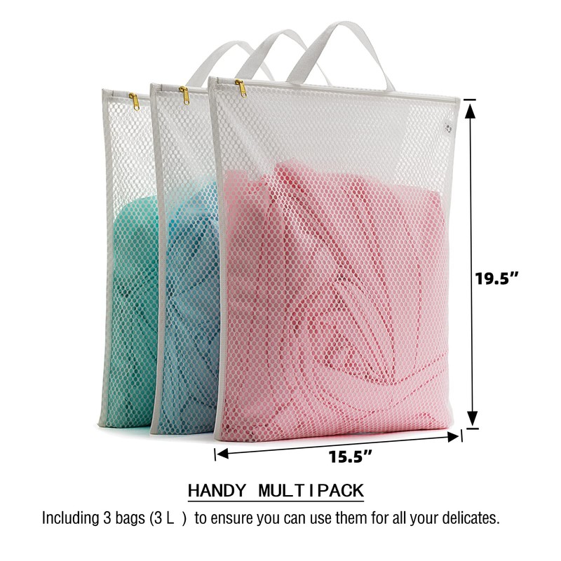Tenrai Laundry Bag Mesh Wash Bag，Use YKK Zipper，Tote Bag Bathroom