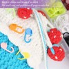 JABNOW Comb Needles Knitting Blockers Knitting Set with 50 T-Needles,
