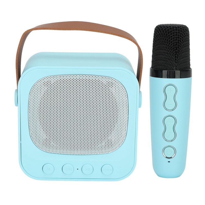 Mini Karaoke Machine Portable Bluetooth Speaker With Wireless Microphone Bass