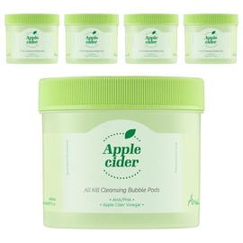 Arial Apple Cider All Kill Cleansing Bubble Pads, 60 sheets, 5 pieces / 아리얼 애플사이다 올 킬 클렌징 버블 패드, 60매입, 5개
