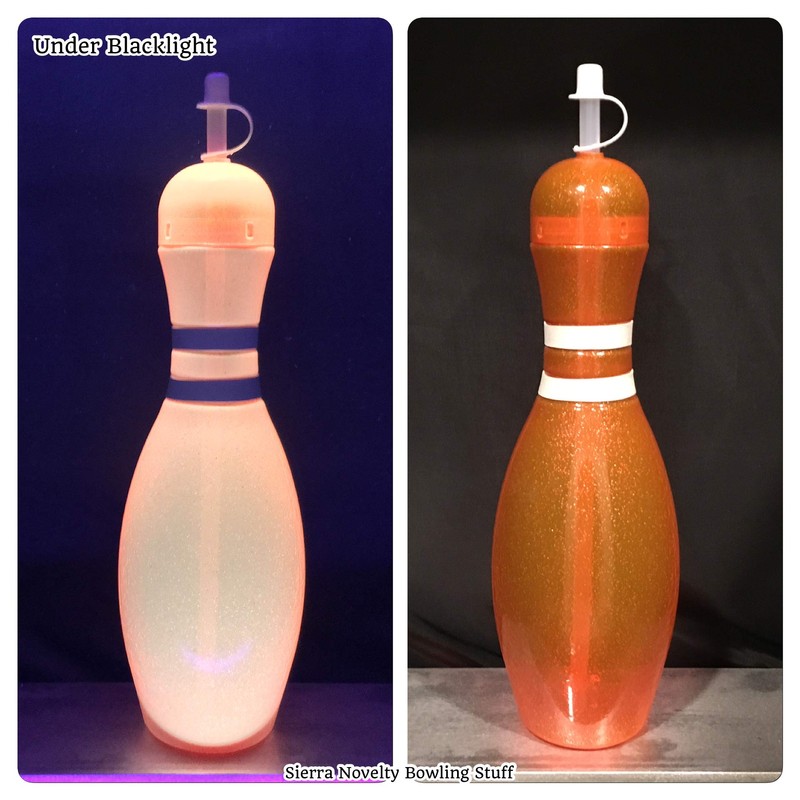 Large Bowling Pin Water Bottle - 32 ounce (Orange)