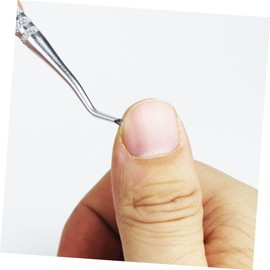 Baluue 2pcs Stainless Steel Nail Cuticle Spoon Pusher Tool for Toenail Care Safe Dual- Design for Easy Nail Cleaning and Cuticle Removal Portable and Lightweight for Home Travel