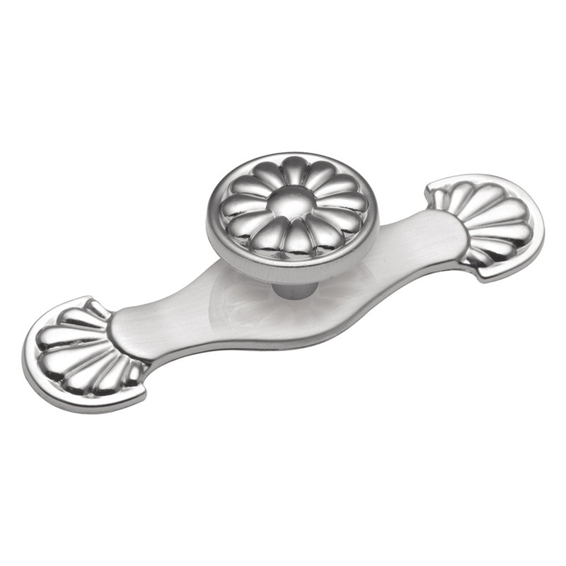 Hickory Hardware P527-SC 3-7/8-Inch Newport Back Plate, Satin Silver Cloud