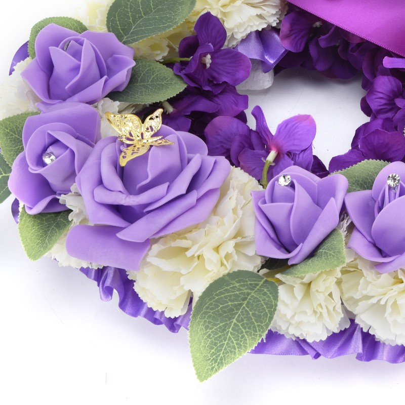 Artificial Heart Shaped Wreaths Wedding Wreaths Fake Flowers Decoration for