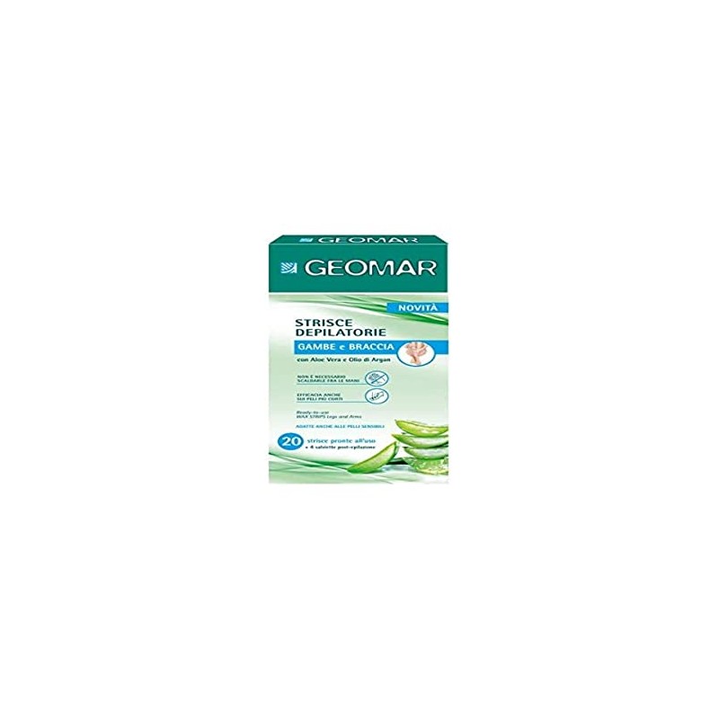 Geomar Epilator Strips for Arms with Aloe Vera and Argan