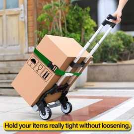 Lashing Strap,1"×10FT Tie Down Straps with Alligator Clip,Adjustable Cargo Straps for Kayak,Cargo,Ladder,Luggage(4PCS,Green)