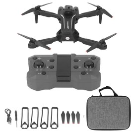 Remote Control Aircraft K9 Obstacle Avoidance 4K 1080p Camera Folding Headless Mode Drone Black One Battery