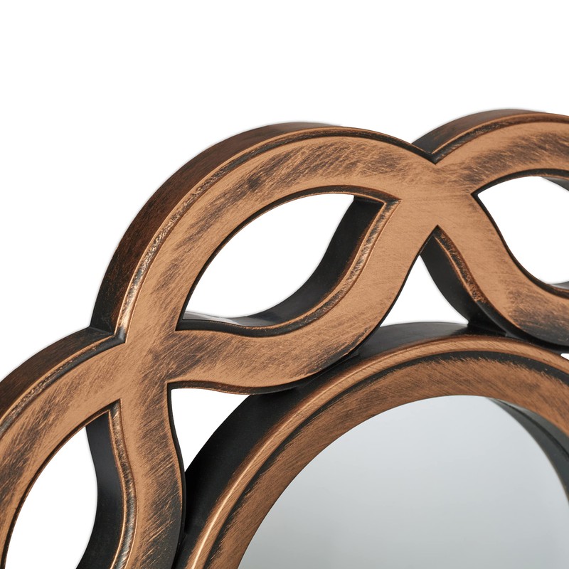 Relaxdays Set of 3 Mirrors, Round, Ø 25 cm, Wall