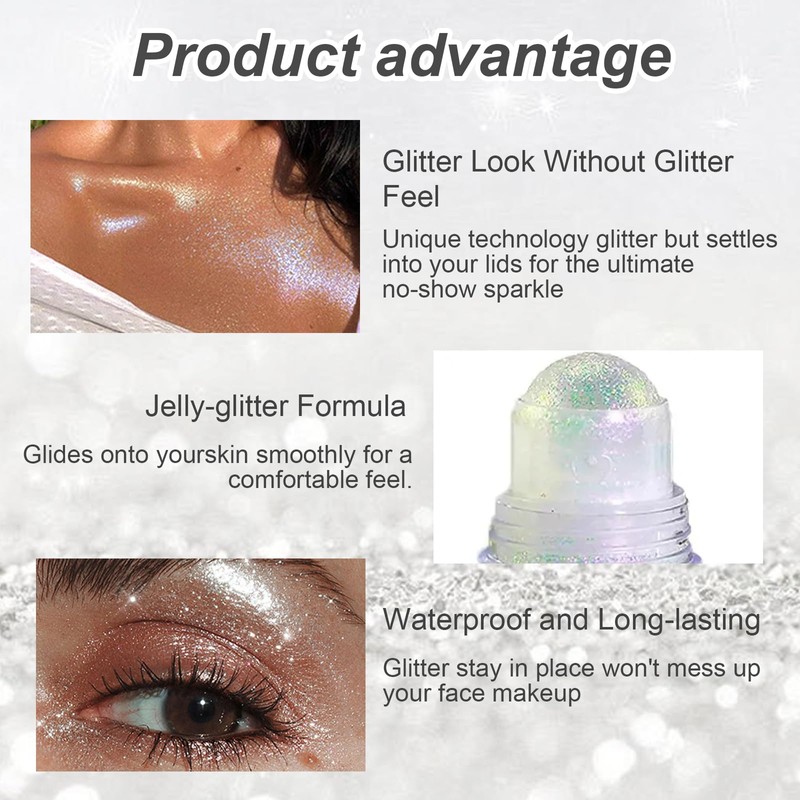Thoquene Pack of 2 Glitter Face, Body Glitter, Festival Glitter