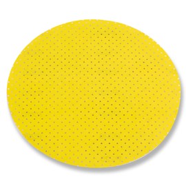 Velcro Sanding Disc, Yellow, Round, Diameter 225, Perforated for Drywall Sanders (Pack of 25) - Grit 60