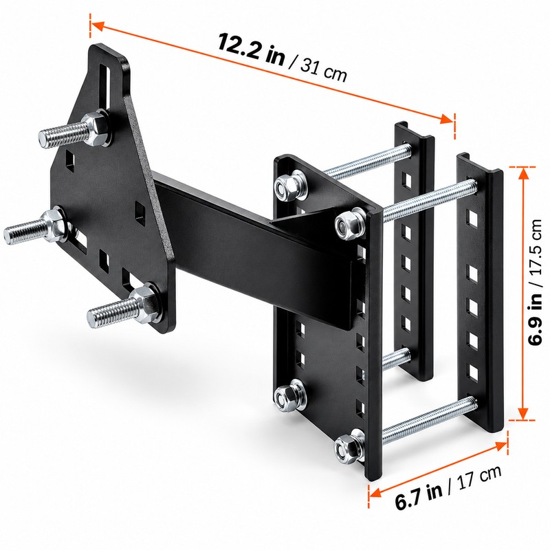 Spare Tire Carrier for Trailers – Heavy-Duty 160 lb Adjustable