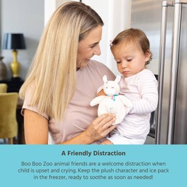 J.L. Childress BooBooZoo Reusable Kids Ice Pack - Soft Buddy Compress, First Aid Cool Pack for Babies & Toddlers, for Minor Injuries, Bumps, Aches, & Bruises - Llama