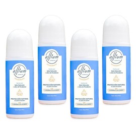 Desodorante Natural Con Piedra De Alumbre Y Bicarbonato de Sodio, Frmula Libre De Parabenos, Sin Clorhidrato De Aluminio, Roll On 90 Ml 4 PIEZAS      