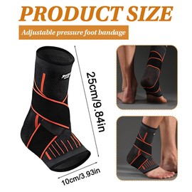 LACHT Ankle Brace - Adjustable Ankle Brace for Plantar Fasciitis & Achilles Tendon - Stabilisation & Protection - Breathable Orthopaedic Foot Brace, Ankle Support for Both Feet