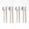 2+2 Domestic Premium Kamome Kitchen Pleated Stainless Steel Spoon and