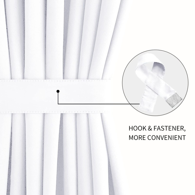 DWCN French Door Curtains – Rod Pocket Thermal Blackout Curtain