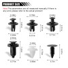 100PCS Plastic Car Body Trim Clips, Universal Car Bumper Clips,