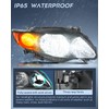 Nilight Headlight Assembly Compatible with 2009 2010 Toyota Corolla XLE/LE/Base
