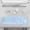 Keyboard Mouse Combo 2.4G Retro Multi Color Mute Cover Wireless