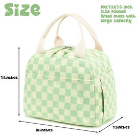 Bluboon Lunch Box for Women men Insulated Cute Corduroy Lunch bag, Reusable Cooler Bag for Work, Picnic, Travel