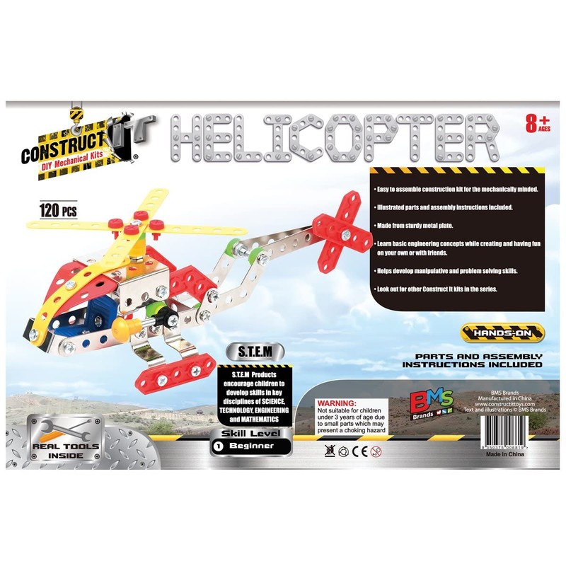 Construct It Helicopter - 120 Piece Helicopter Construction Kit -