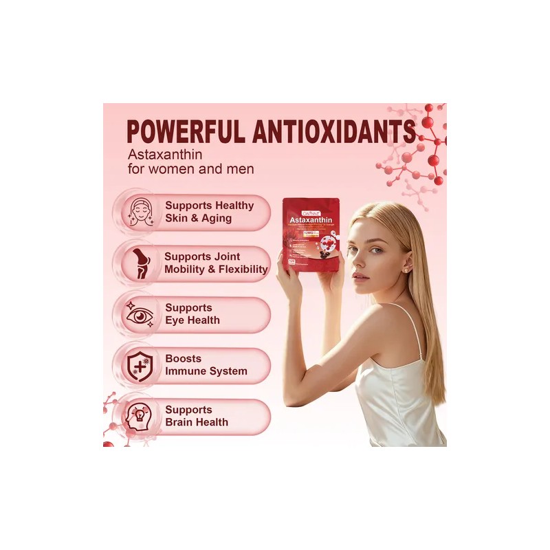 Gwynne Astaxantina 12 Mg 120 Cpsulas,astaxantina Antioxidant From Fresh Haematococcus