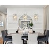 YORKCARE 2 Pack Crystal Pendant Lights, Modern Chrome Finish with