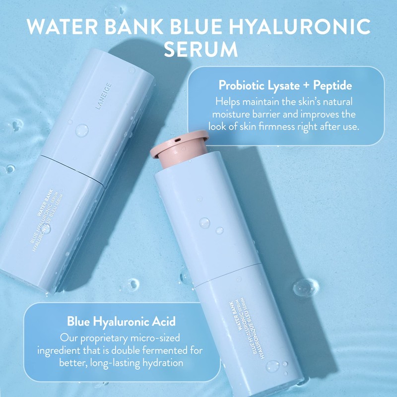 LANEIGE Water Bank Blue Hyaluronic Serum: Hydrating Face Serum with