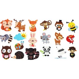 aloala Diamond Bead Art Kit Diy Painting Embroidery Cross Stitch (Animal Set)