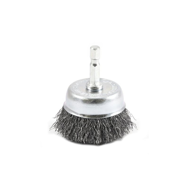Forney 72729 Wire Cup Brush, Coarse Crimped with 1/4-Inch Hex