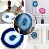 Blue Agate Coasters Set for Coffee Table (Blue 2PK)