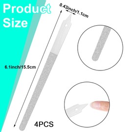 4 PCS Diamond Nail File Double Sided Fingernail Files