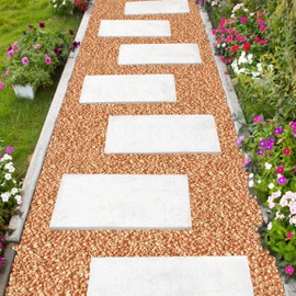 Hygloss Products Craft Rocks, Mini Stones For Art Projects - Bucket O' Gravel, Neon Orange, 1 lb