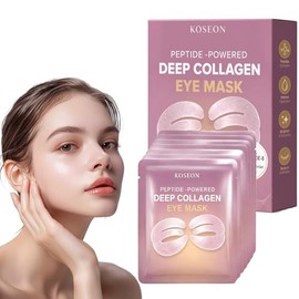 Collagen Eye Mask, New 7 PCS Peptide Collagen Eye Mask, Deep Hydrating Under Eye Patches for Dark Circles Puffiness Wrinkles, Eye Mask with Hyaluronic Acid Moisturizing Firming Skin Care