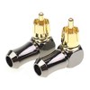 exgoofit Hi End RCA Male Plug Adapter 2-Pack Brass Right