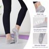 BOYLISH Women’s Non-Slip Yoga Socks with Grips, 4 Pairs Pilates