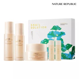 Nature Republic [네이처리퍼블릭] 스네일 솔루션 스킨케어 3종 세트 Nature Republic Snail Solution Skin Care 3-Piece Set [Single option ND0108]