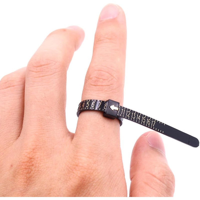 DPWOUM 4PCS 1-17 USA Plastic Ring Sizer Measuring Set Gauge