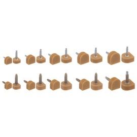 sourcing map 10 Pairs High Heel Replacement Tips Kit 8/9/10/11/12mm U Shaped Shoes Heel Repair Protectors Caps Dowels for High Heel Shoes, Beige