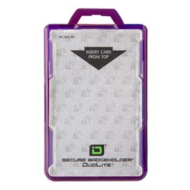 Identity Stronghold Secure Badge Holder Duolite, Purple (IDSH2004-001B-pur)