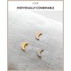 LUUK LIFESTYLE Feminine earrings, Moon and Star motif, Stainless steel,