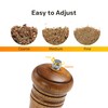 M JINGMEI Wooden Salt and Pepper Grinder Set, Premium Oak