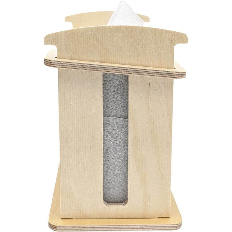 Green Hygiene Kitchen Party, Folding Towel Dispenser, Wooden Table Dispenser,